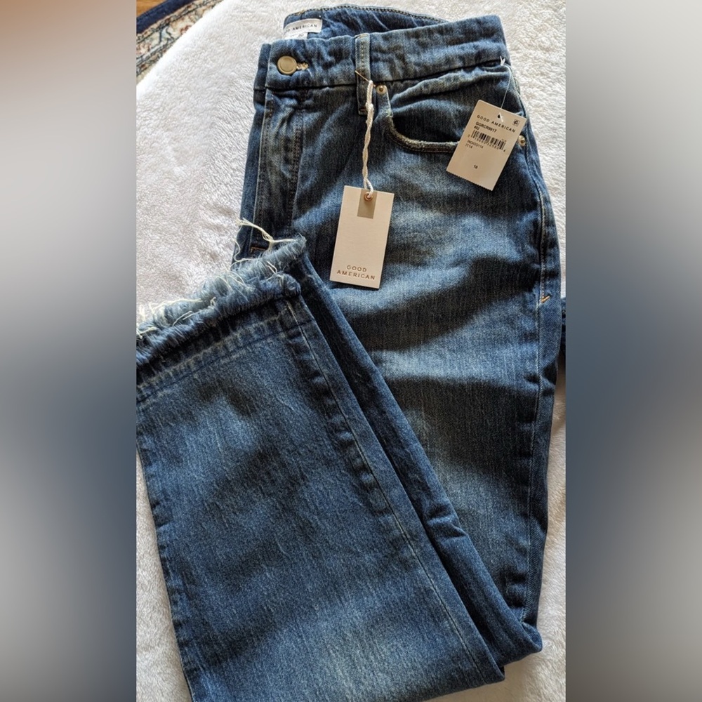 Good American Good Boy Straight Leg Jeans - Size 2 - NWT! - Picture 4 of 4